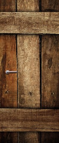 houten deur sticker